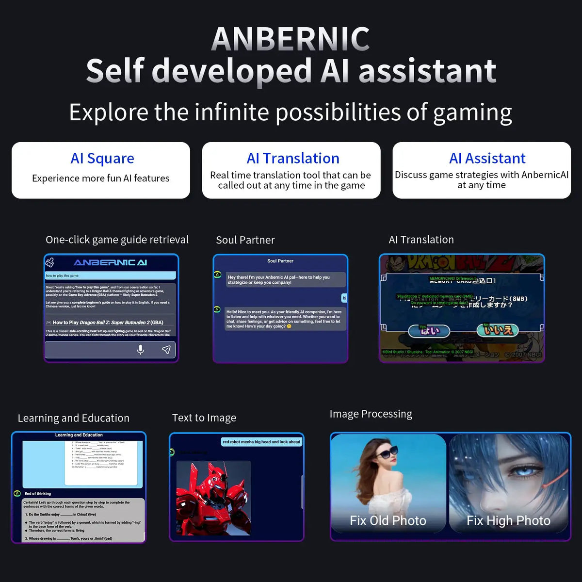 Anbernic RG 477M Handheld Game Console 4.7" LTPS In-Cell Multi-touch Screen Android WIFI Video Gaming Player Al Assistant RG477M