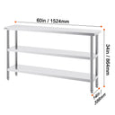 SucceBuy Stainless Steel Food Prep Table Commercial Kitchen