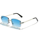 Unisex UV400 Rimless Square Sunglasses for Sun Protection