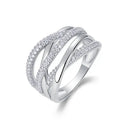Elegant Sterling Silver Silver Moissanite Gift Ring