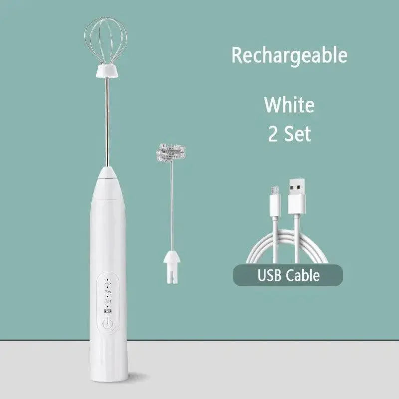 Portable Electric Milk Frother For Rich Velvety Coffee Froth