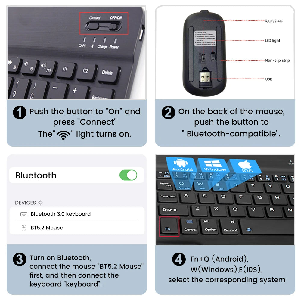 Bluetooth Portable Computer Keyboard