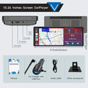 All In One Universal 10.26 Inch Car Radio Display With CarPlay Android Auto WiFi