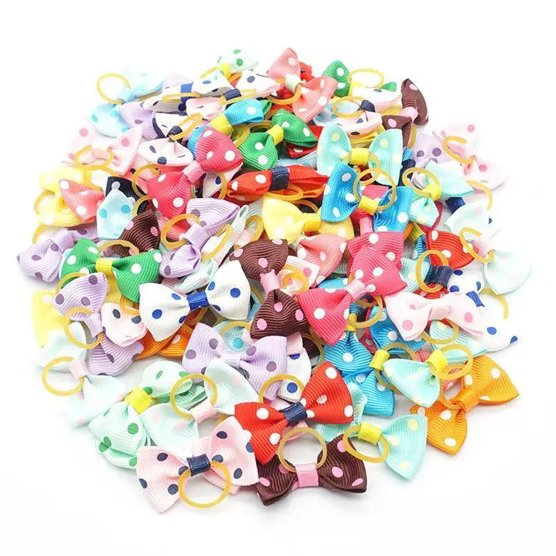 Ribbon Pet Hair Accessories For Dogs Cute Hair Bows Bands