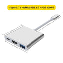 CERASTES New USB C Hub Type C 4KHD RJ45 VGA 4 USB 3.0 Hub