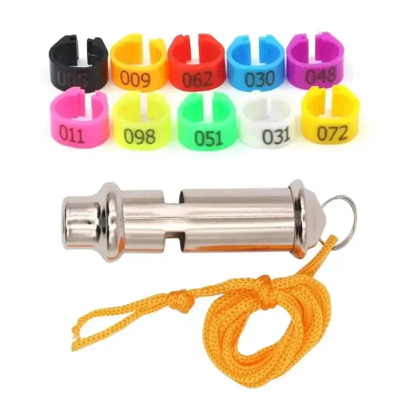 Mixcolor Pigeon Leg Bands And Training Whistle Kit 100 Pcs