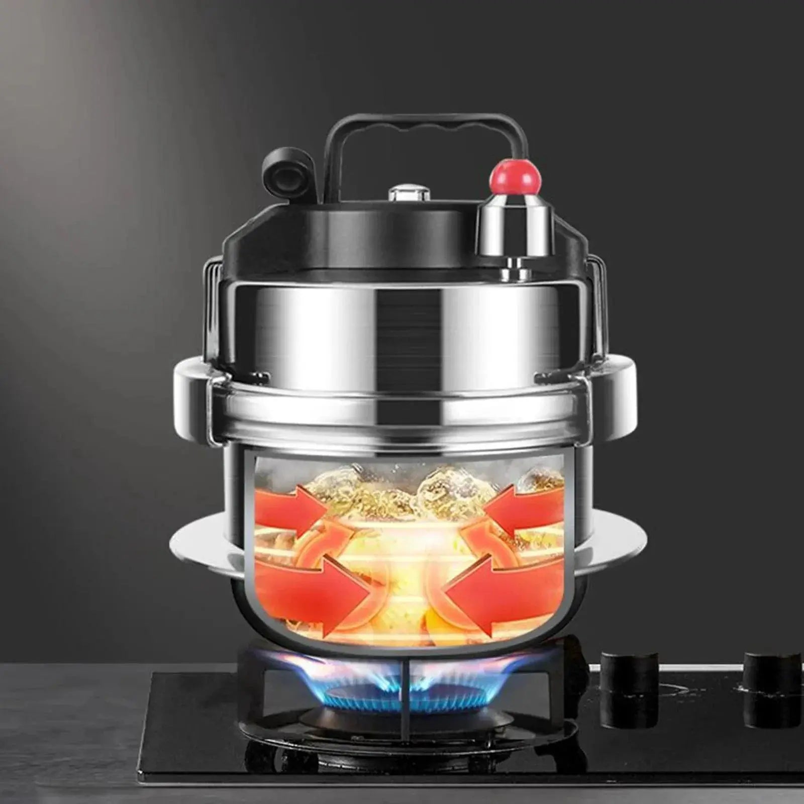 Portable Mini Pressure Cooker 1.2L 1.6L Cooking Pot Compact
