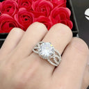 4ct Gold Plated Silver Moissanite Ring