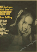 Lana Del Rey Retro Kraft Paper Music Album Poster Vintage Decor
