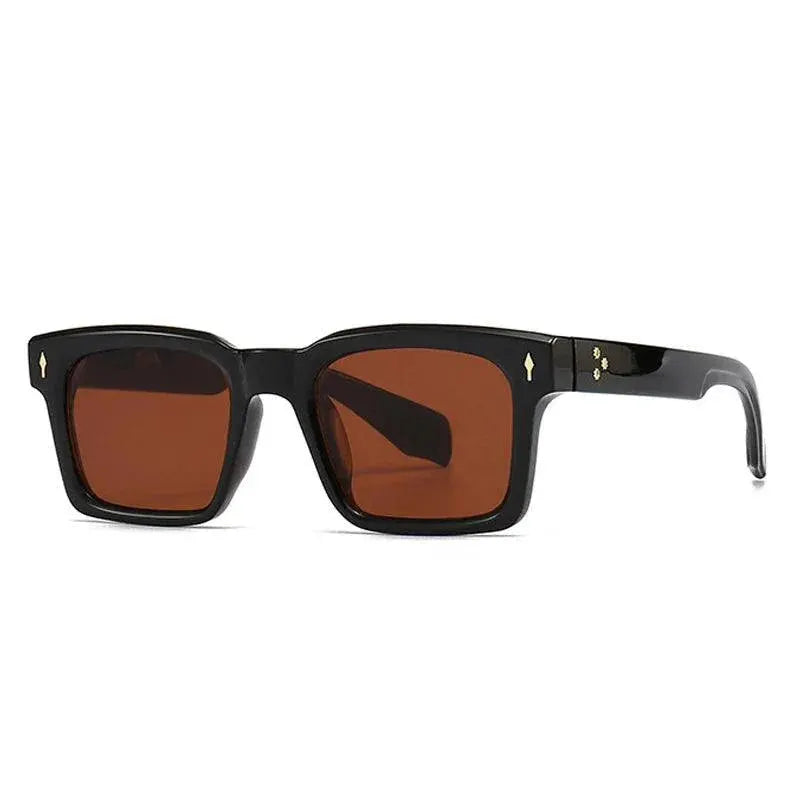 Trendy UV400 Square Rivet Gradient Sunglasses Men Women
