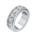 Starry Sky Moissanite Silver Ring