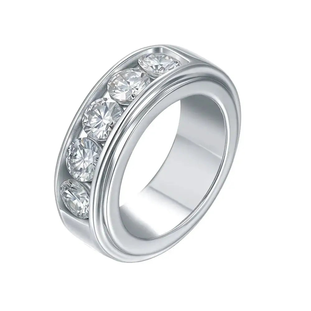 Starry Sky Moissanite Silver Ring — product image 7