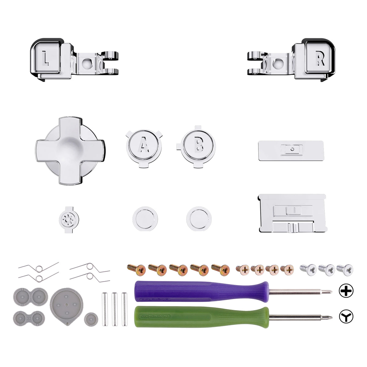 eXtremeRate Chrome Gold Silver Full