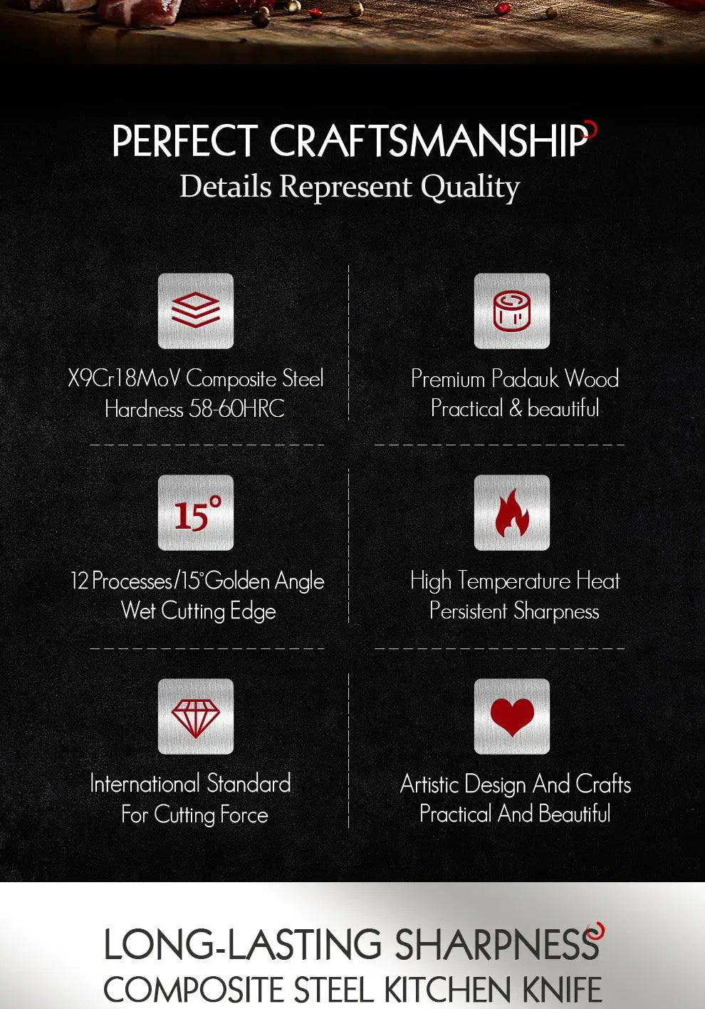 Precise Slicing Knife for Chefs at Home — product view 11
