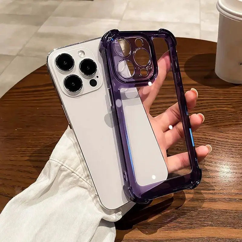 Luxury Shockproof Transparent Silicone Case for iPhone 15