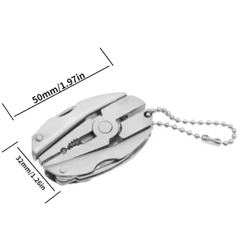 Stainless Multi Tool - Portable Outdoor Keychain