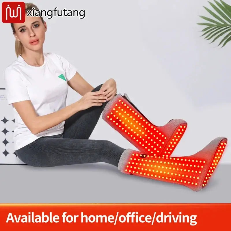 Full-Wrap Heated Leg Foot Support Winter Warmer Red Light Foot Massage Muscle Relaxation Anti-fatigue Relief Pain