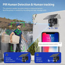 SHIWOJIA WIFI Camera Solar Powered Security Solution 4MP