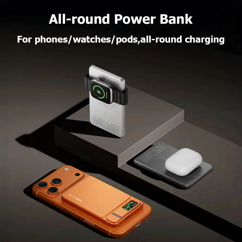 10000mAh Magnetic Powerbank 15W Wireless Power bank PD 20W Fast Charing External Battery For MagSafe iPhone 12-17 Pro Watch