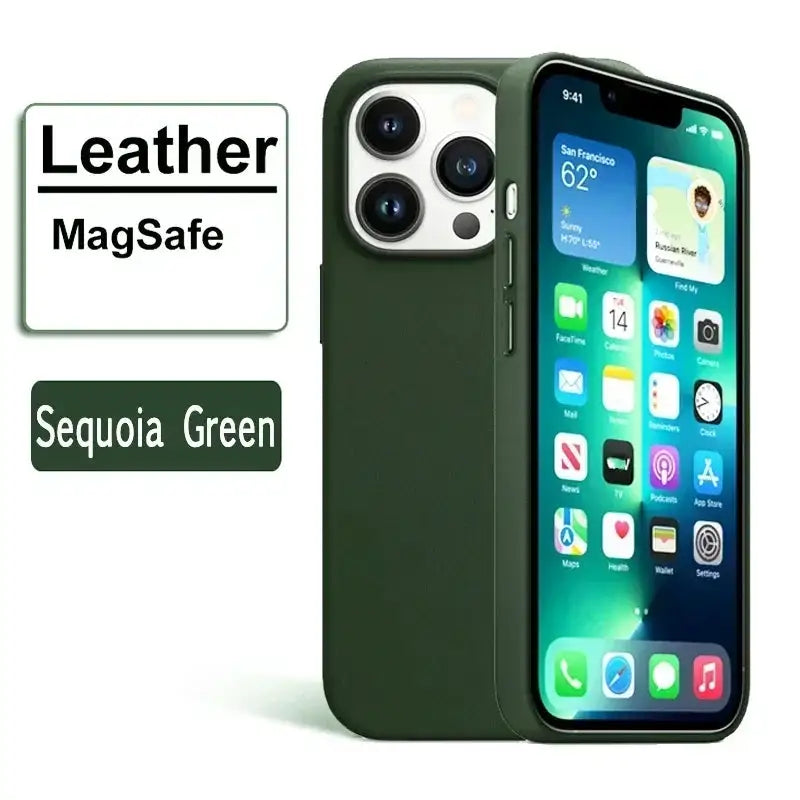 Luxury Magnetic Leather Case for Apple iPhone 18 17 Pro Max 16 13 12 14 15 Plus Official MacSafe for Magsafe I Phone Cover Etui