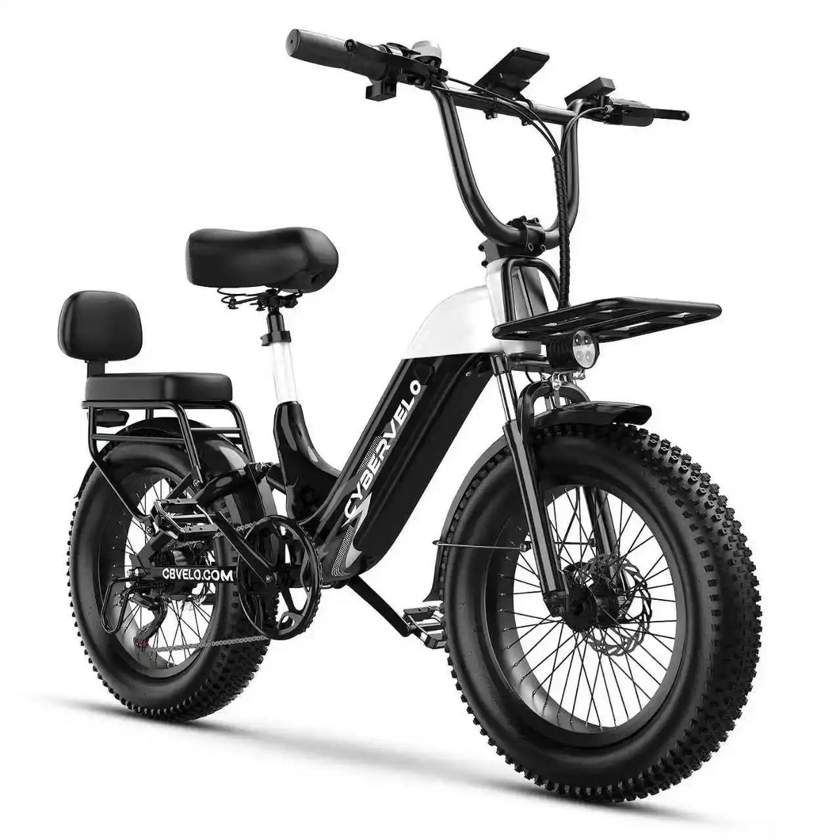 Cybervelo 20" Step-Thru Commuter Electric Bike 1500W Peak Power 20ah Battery 80 Miles Range 7-Speed Shift Adult E-bike EK12 EK8
