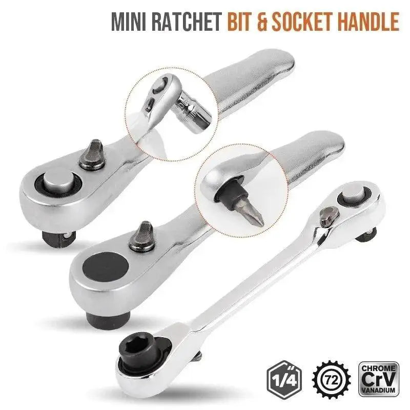 Double Ended Mini Ratchet Wrench Set Compact High Torque