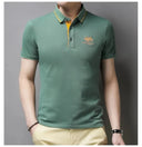 New Summer Korean Embroidered Polo Shirt Men's Luxury Top
