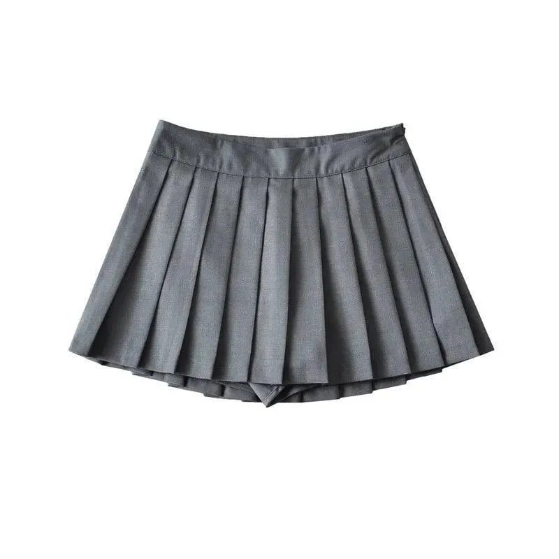 Vintage Pleated Mini Skirt Korean Tennis Fashionista Style