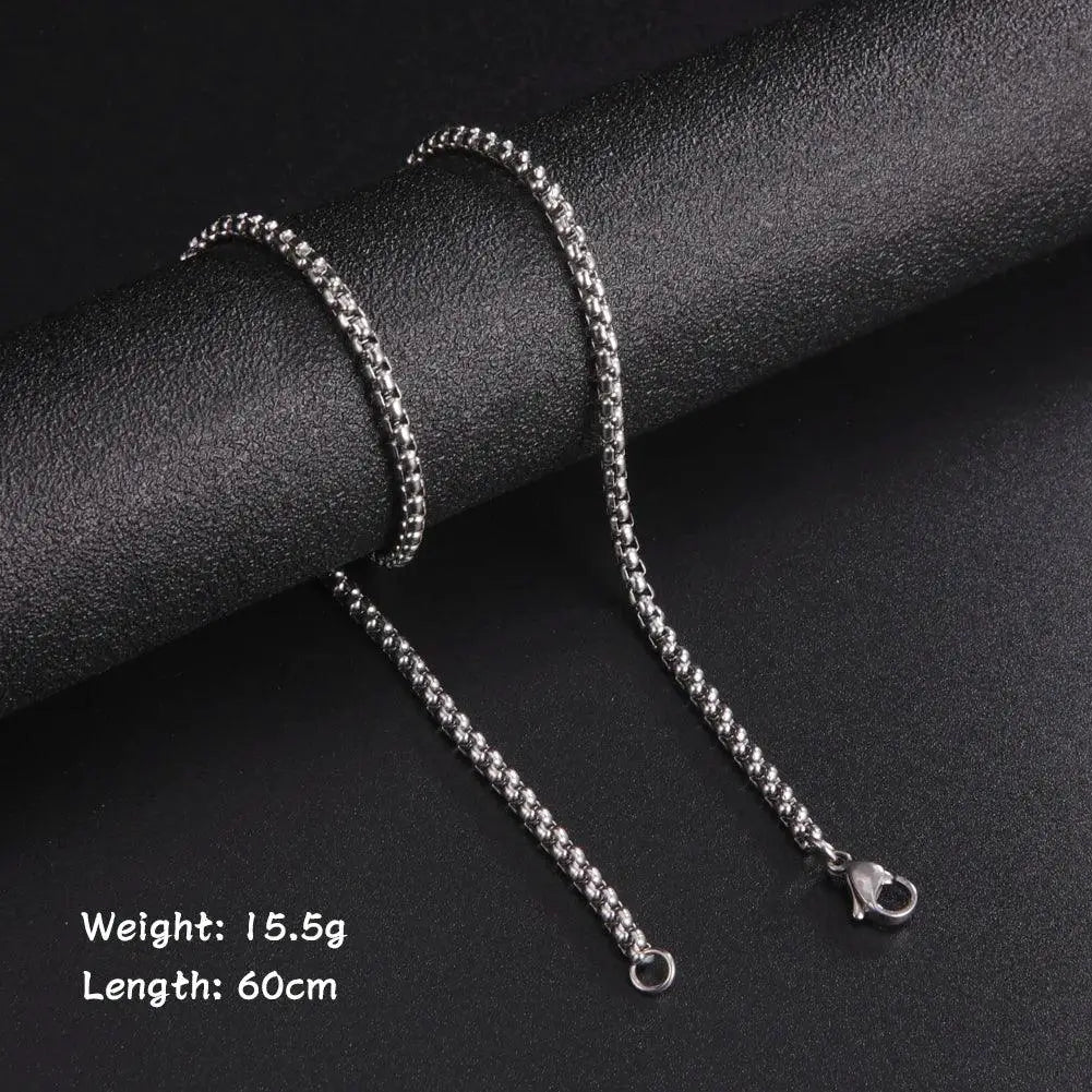 Durable Box Chain Necklace for Men Daily — product view 16
