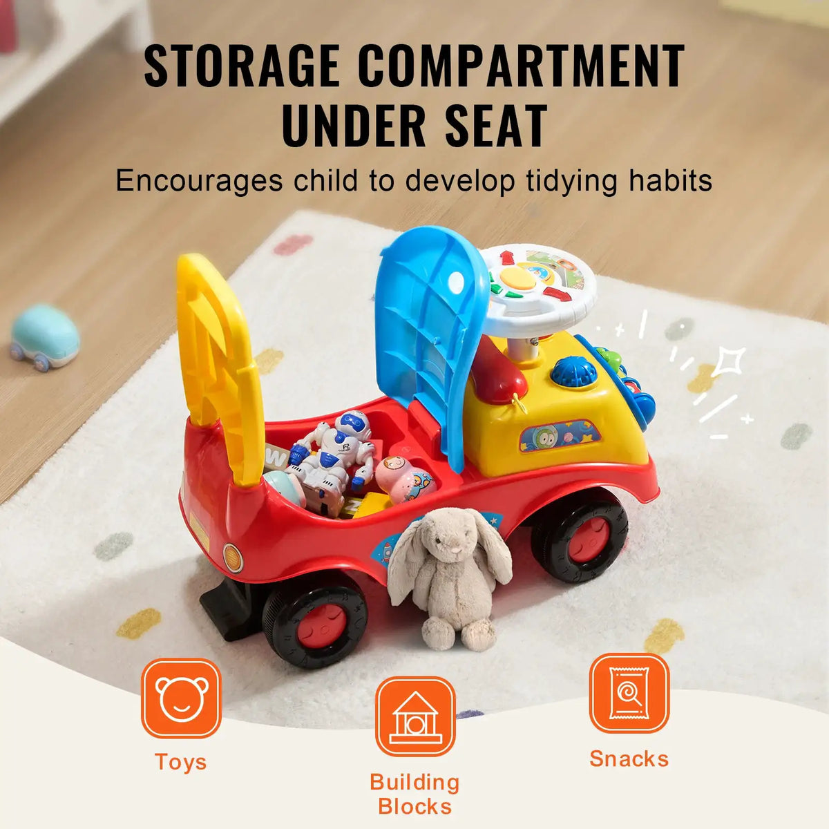 Sit To Stand Toddler Push Car With Music — product view 5