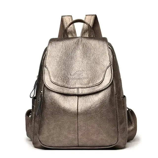 Leather Backpack for Women Travel Ready — product view 9