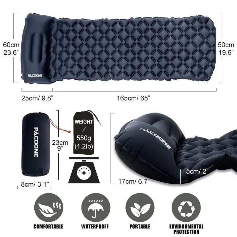 Outdoor Camping Sleeping Pad Folding Sleep Mat Inflatable