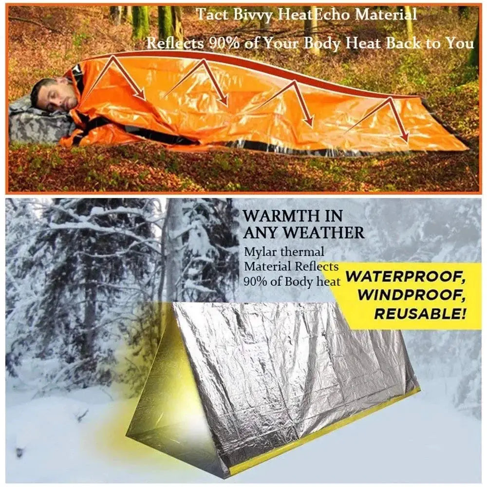 Portable Waterproof Mylar Emergency Sleeping Bag Outdoor