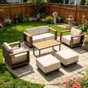 Rattan Outdoor Upholstered Couch