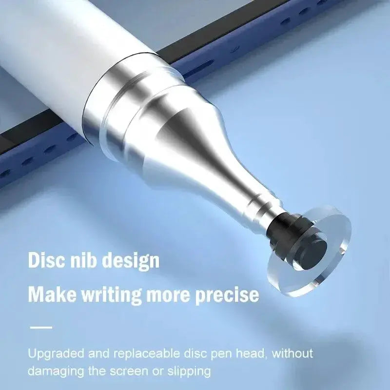 Dual Head Capacitive Stylus Pen With Disc Silicone Tip