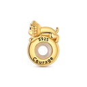 Golden Charm Bead Sterling Silver