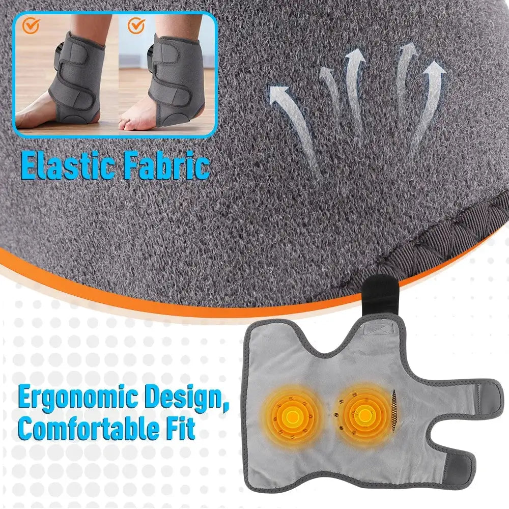 Heated Foot and Ankle Massager 6 Heat Levels 3 Vibration Modes Warm Sole Wrap 3000mAh Cordless Rechargeable