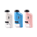 Mini Pocket Microscope Kit 60X-120X LED Light for Kids