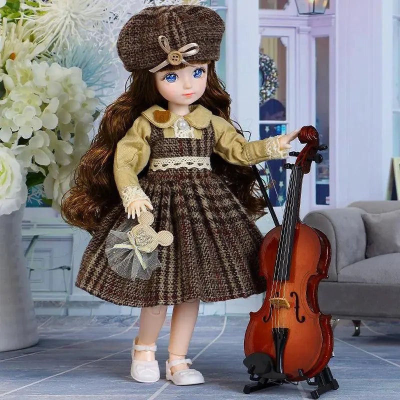 Customizable BJD Doll Dress Up Toy With 3D Eyes Interactive