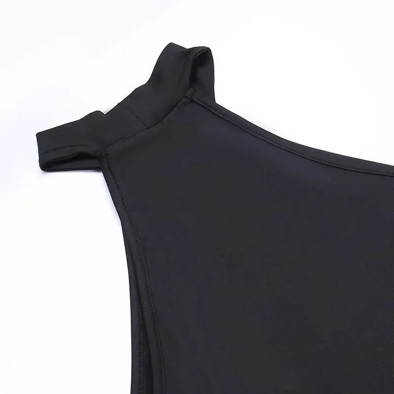 Goth Bandage Midi Dress - Halter High Split — product view 18
