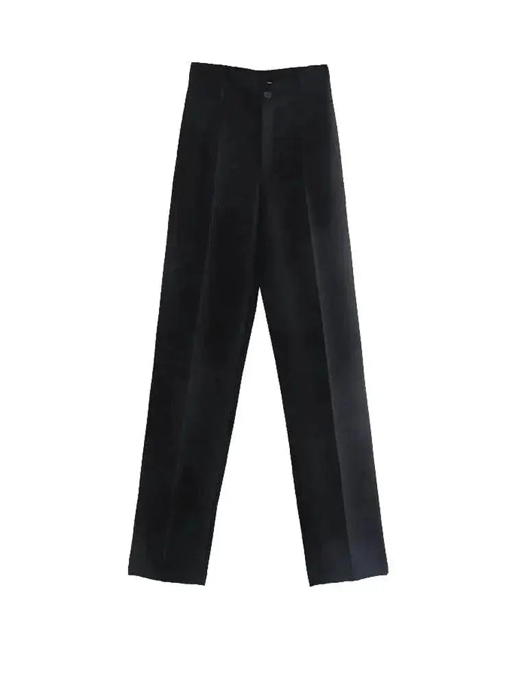 Vintage Chic High Waist Pants For Modern Office Style