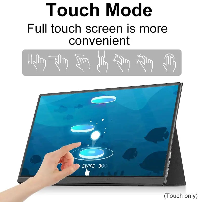 LANLIPU 14inch Portable IPS Touch Panel Secondary Display Computer Monitor FHD 1200P For Cell Phone Xbox Switch PS4/ps5 Laptop