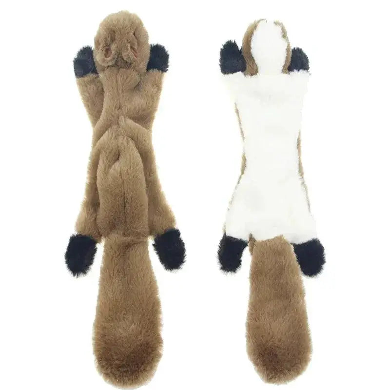 Funny Animal No Stuffing Dog Toy With Squeakers And Crinkle
