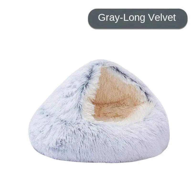 Plush Cat Bed 2 In 1 Cat House For Small Dogs And Cats