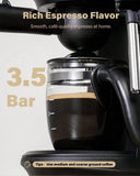 Espresso Machine With Milk Frother, Cup Compact Coffee Maker