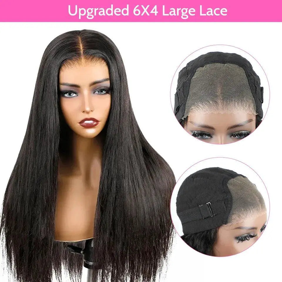 Glueless Straight Lace Front Wig Premium Virgin Hair Quality