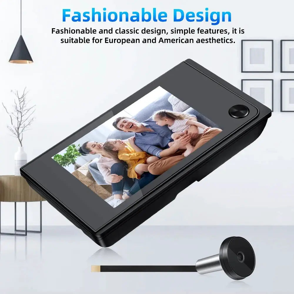 Awapow 3.5 Inch Doorbell Peephole Viewer Digital Door Camera 120° LCD 2 Million HD Pixels Cat Eye Door Bell Outdoor Monitor by stepyours.com