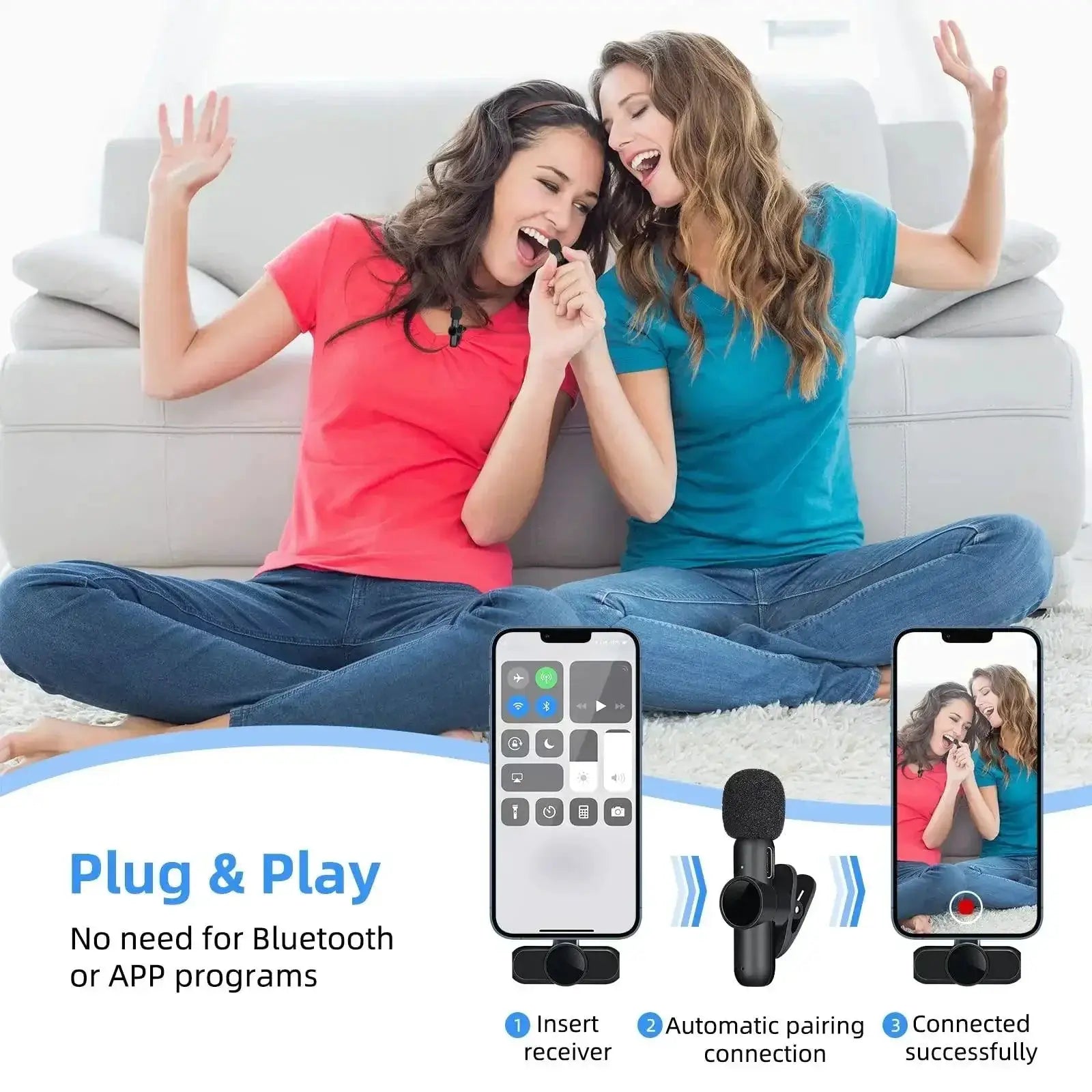 Professional Wireless Lavalier Microphone for Audio Quality