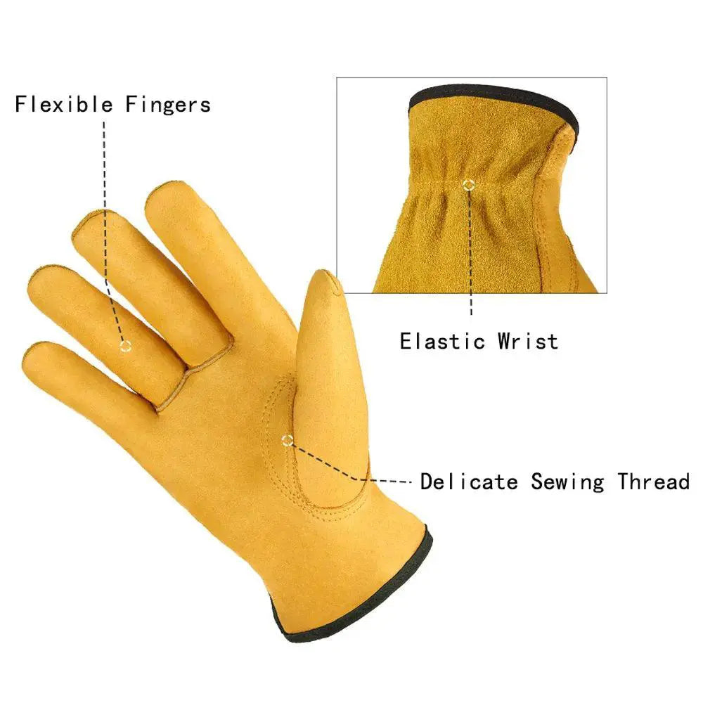 Cowhide Driver Work Gloves for High Quality Hunting Grip