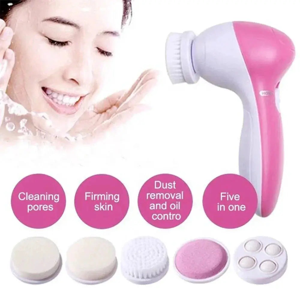 Electric Facial Cleaner 5 In 1 Face Brush Wash Machine